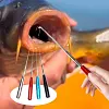 Extracteur de Hame&ccedil;ons M&eacute;tallique de P&ecirc;che avec Tube de Rangement Transparent