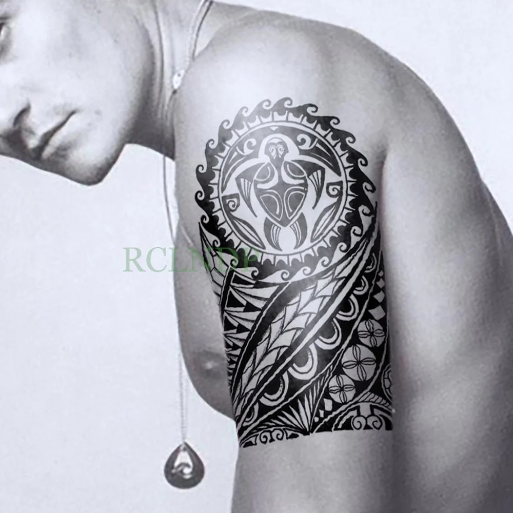 Waterproof Temporary Tattoo Stickers on Body Tribal Totem Fake Tatto Flash Tatoo Back Leg Arm belly big size for Women Men girl