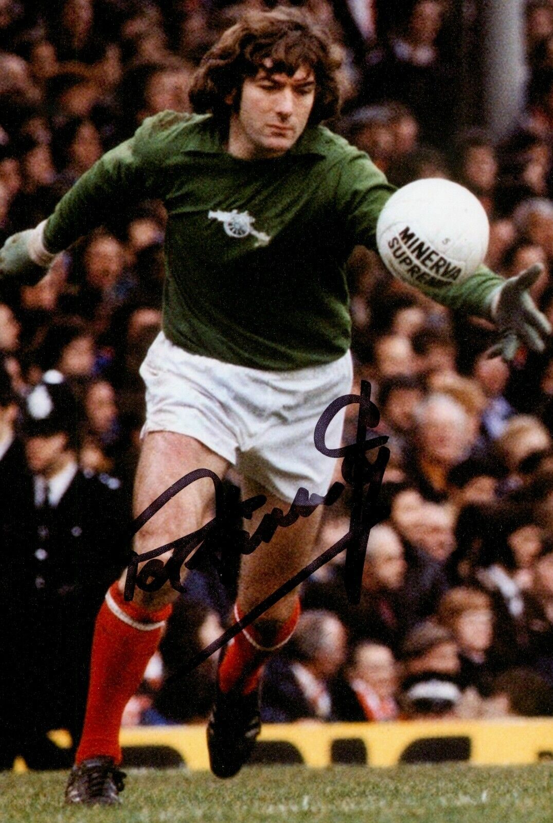 Pat Jennings Signed 6x4 Photo Poster painting Arsenal Gunners Northern Ireland Autograph + COA