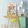 Diamond Painting-5D Full Round Drill  Garland Bunny