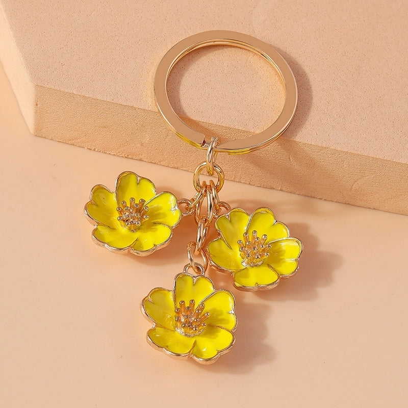Cute Sweet Flower Alloy Keychain