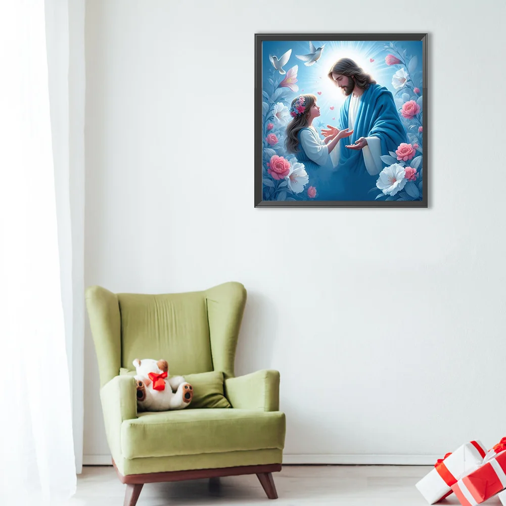Diamond Painting - Full Round Drill - Jesus Girl(Canvas|40*40cm)