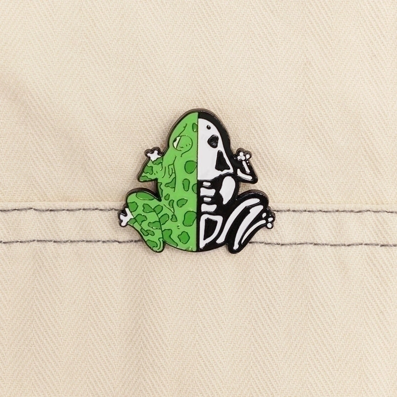 Cute Frog Metal Unisex Brooches