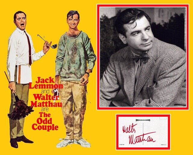 WALTER MATTHAU SIGNED THE ODD COUPLE Photo Poster painting MOUNT UACC REG 242