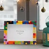 Starry Sky DIY Building Block Photo Frame Kit,Creative Handmade Assembled Photo Frame Handmade Craft Gift Home Tabletop Display Decor