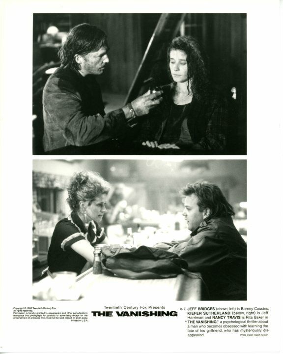 Jeff Bridges Nancy Travis Kiefer Sutherland The Vanishing Orig. Press 8X10 Photo Poster painting