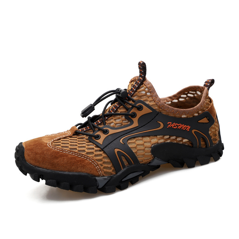 Men's Quick Dry Lightweight Leather Hiking Water Shoes、、sdecorshop