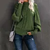 Women Long-sleeved Knitted Solid Color Sweater