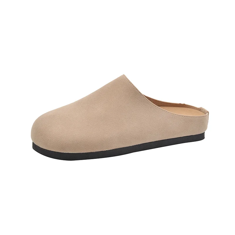 Breakj Breakj Retro Large Size Baotou Half Slippers Children 2024 New Platform Height Bokens Flat Shoes