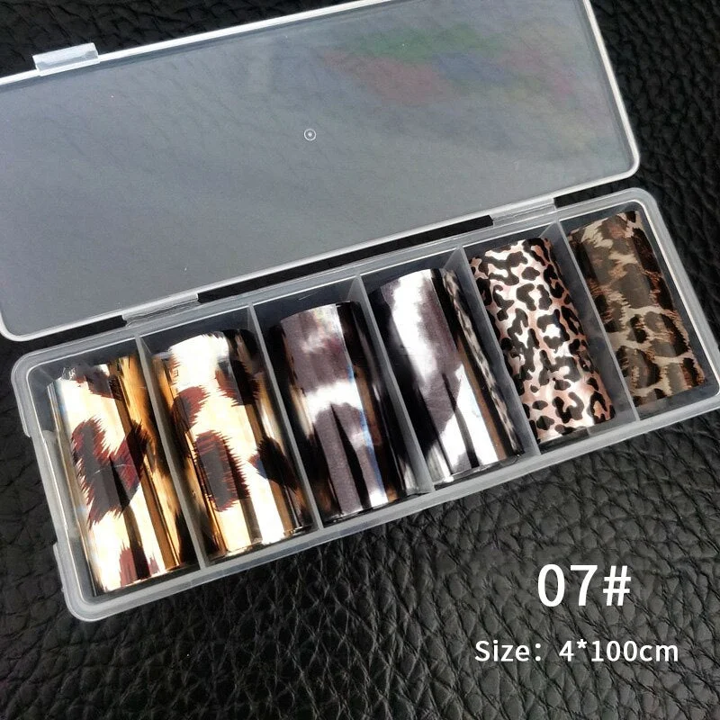 Luxury Iridescent Transfer Foil Paper Sticker Designer Set Nail Art Decal Adhesive Tropical Star 3D Art Decoration