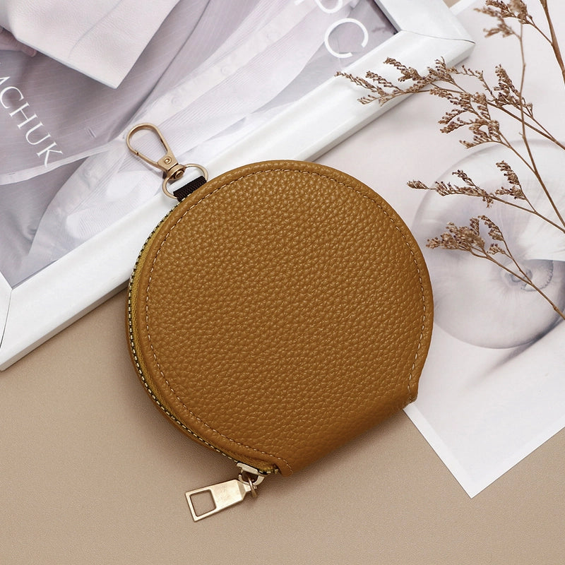 Women’s Solid Color Pu Leather Side Zipper Coin Purses
