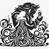 Beauty And The Beast Silhouette-11CT Stamped Cross Stitch 40*40cm tapestrymarket