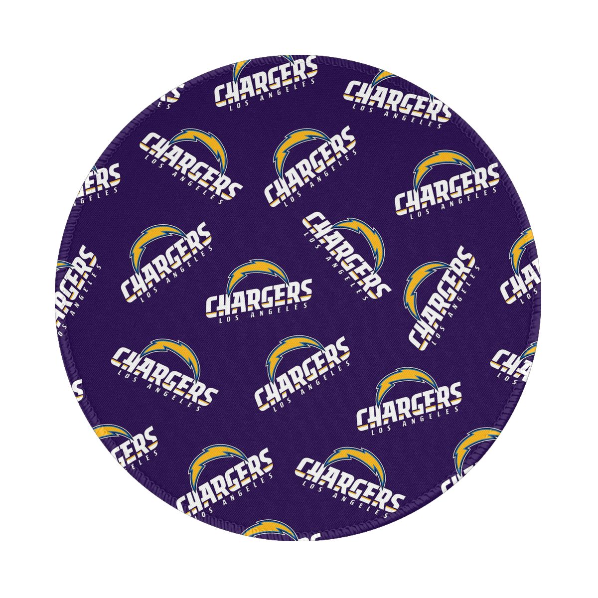 Los Angeles Chargers Logos Waterproof Round Mouse Pad for Wireless Mouse