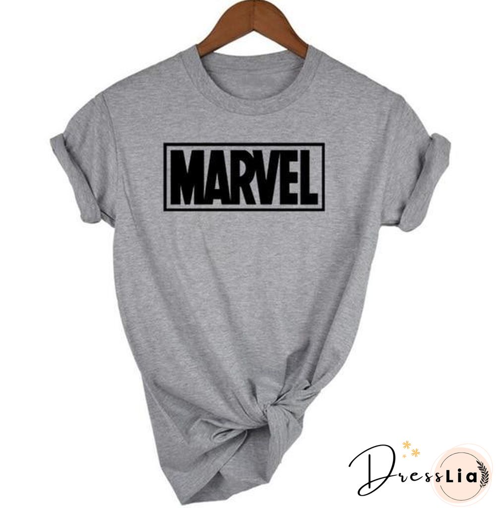 Women Short Sleeve T-shirt O-neck Cotton Super Hero Tops Tee