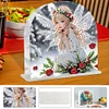 Acrylic Napkin Holder Diamond Painting Kit for Home Table Decor (White Elf Girl)