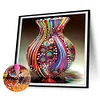 (4er-Pack) Kunstvase - speziell geformtes Diamantgemälde - 30*30cm
