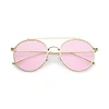Round Flat Lens Sunglasses