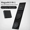 Macaron Ultra-thin Mini Portable Foldable 15W 3 in 1 Wireless Charger Pad Station