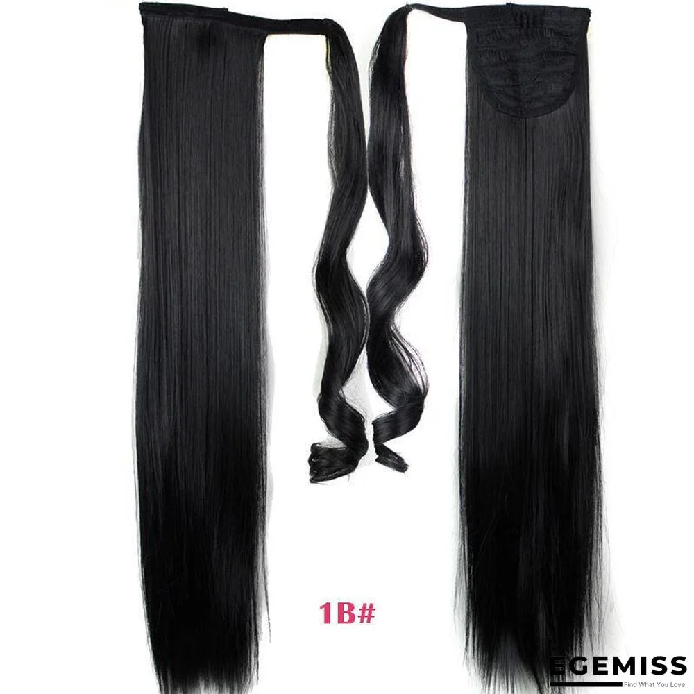 Chemical Fiber Velcro Straight Ponytail Wig Women | EGEMISS