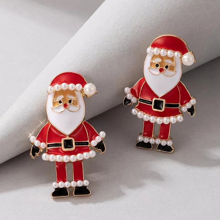 Santa Claus Metal Earrings