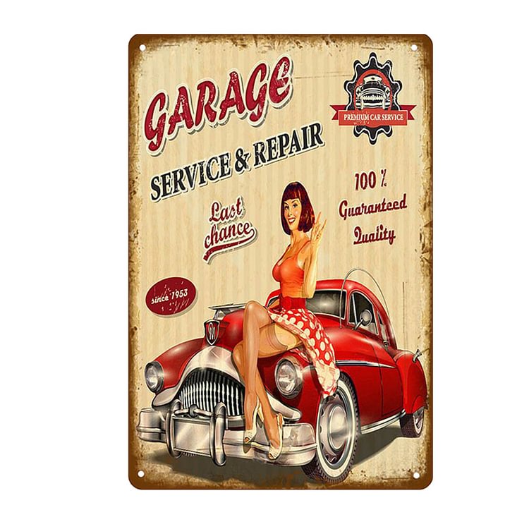 Hot Rod Car Garage - Vintage Tin Signs/Wooden Signs - 20*30cm/30*40cm