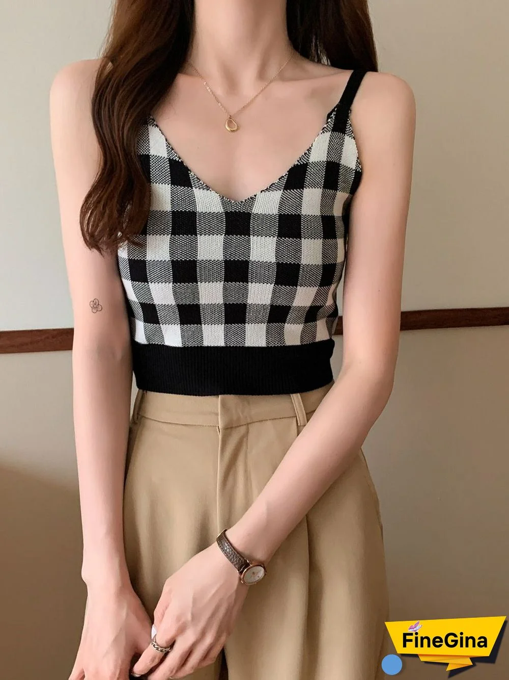 Heliar Women Plaid Crop Top And Mini Skirts Outfits Cute Skirt Sets For Women Tank Tops Two Piece Sets Beach Women Summer