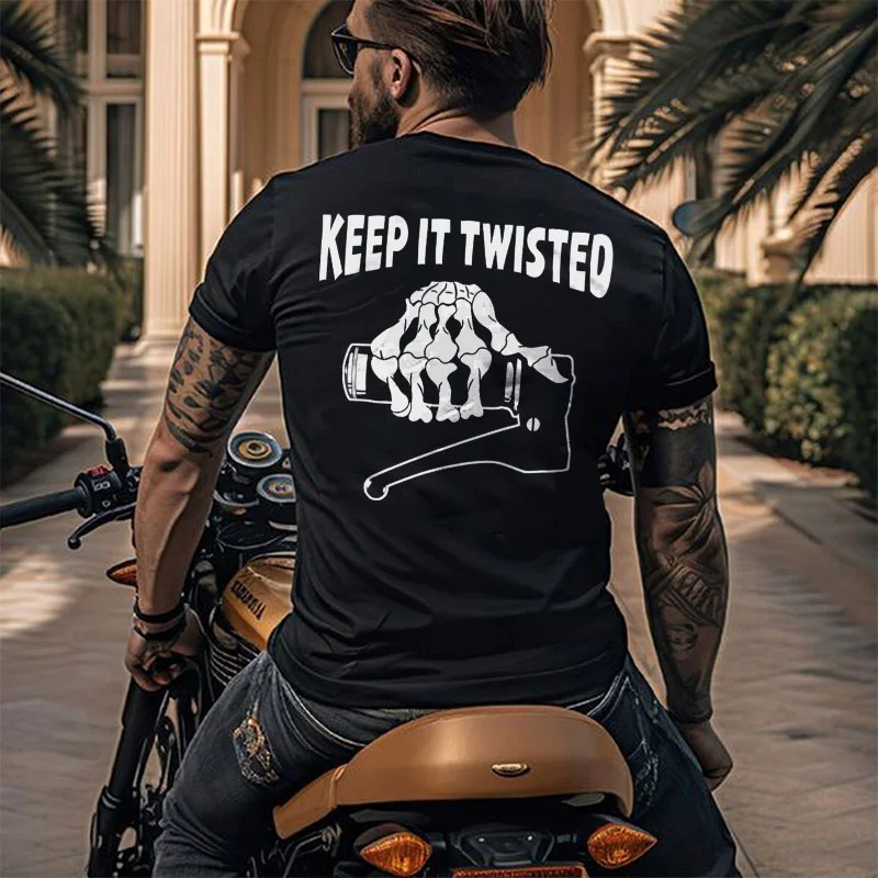 KEEP IT TWISTED FOR Handle Black Print T-shirt