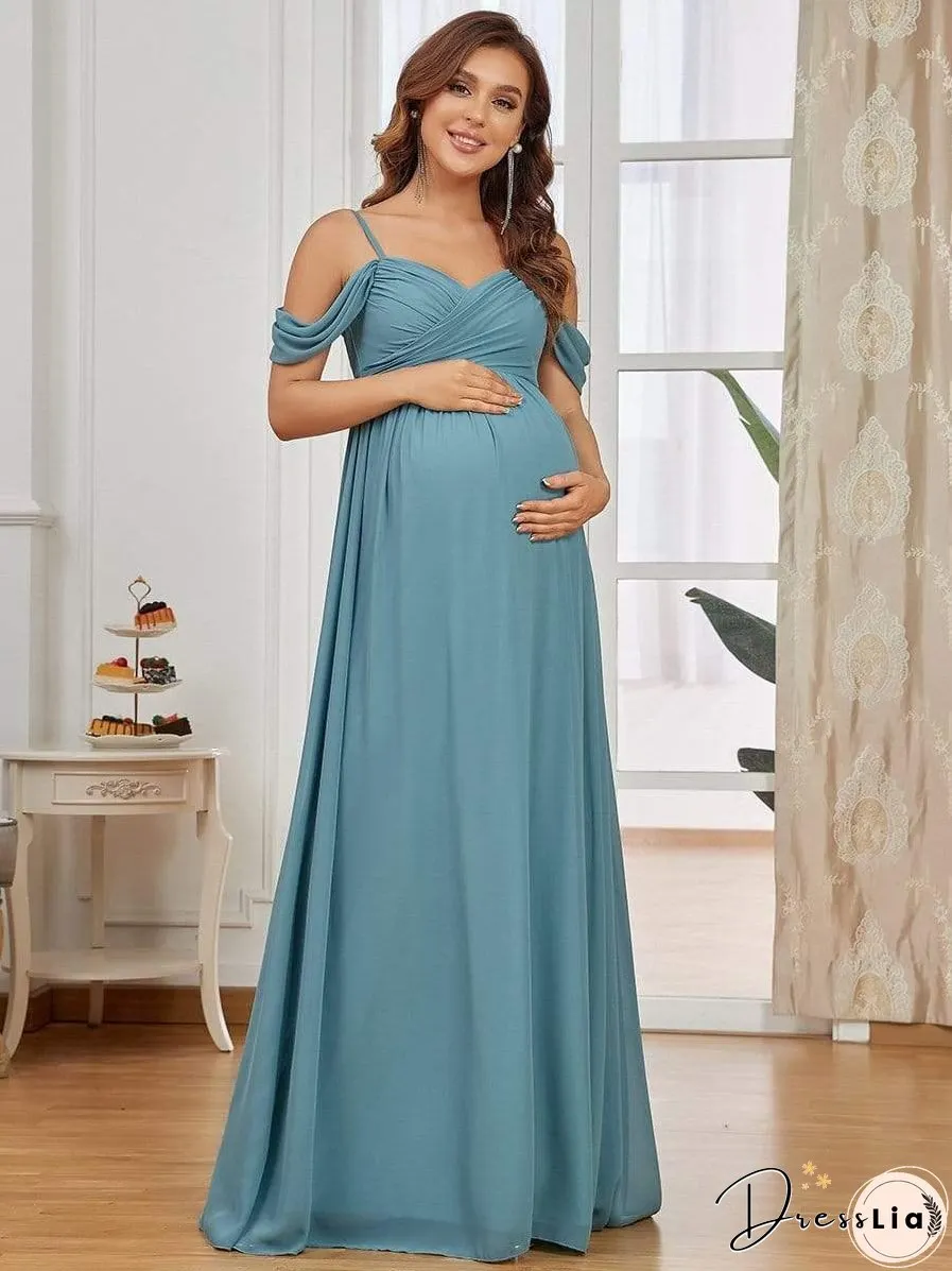 Draped Maternity Dress