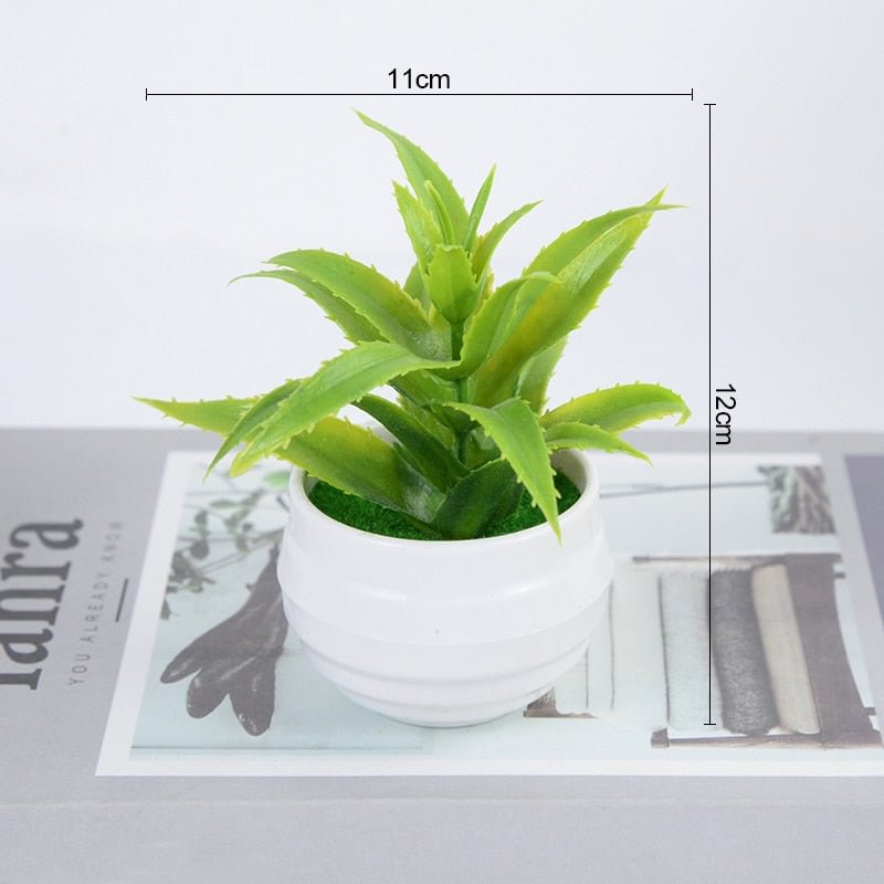 Mini Artificial Plants Bonsai Small Simulated Tree Pot Grass Fake Flowers For Home Garden Office Table Room Decoration Ornaments
