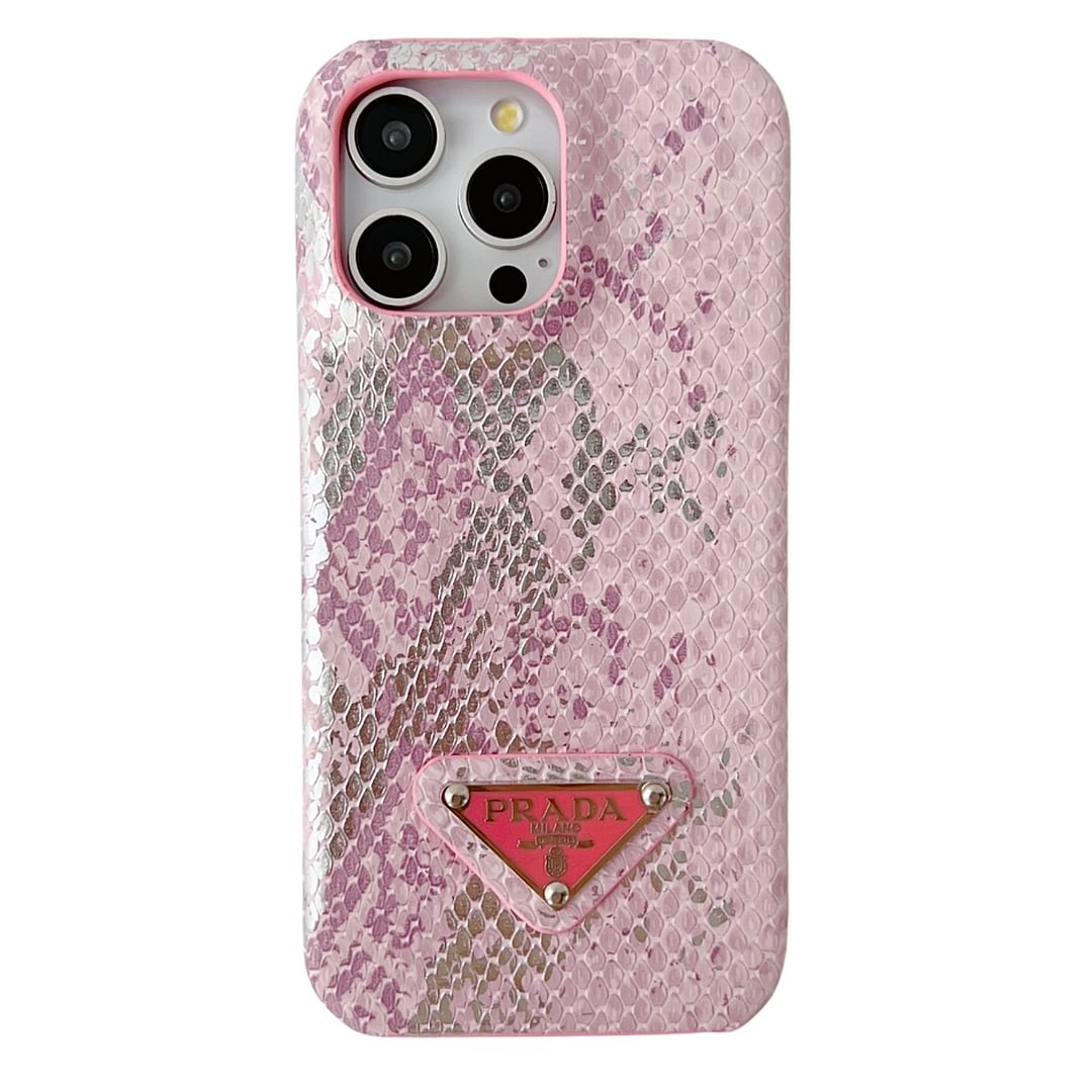 Prada Luxury Python PU Leather Apple iPhone and Samsung Galaxy Phone Case