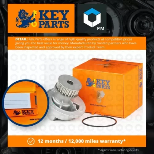 Water Pump fits VAUXHALL ASTRA G, H 1.8 98 to 10 Coolant KeyParts 1334135 New Parts