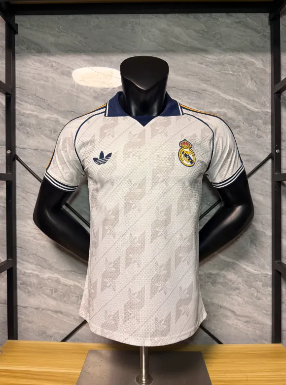 26-27 Real Madrid Retro Edition Trefoil Gray and White - Player Version