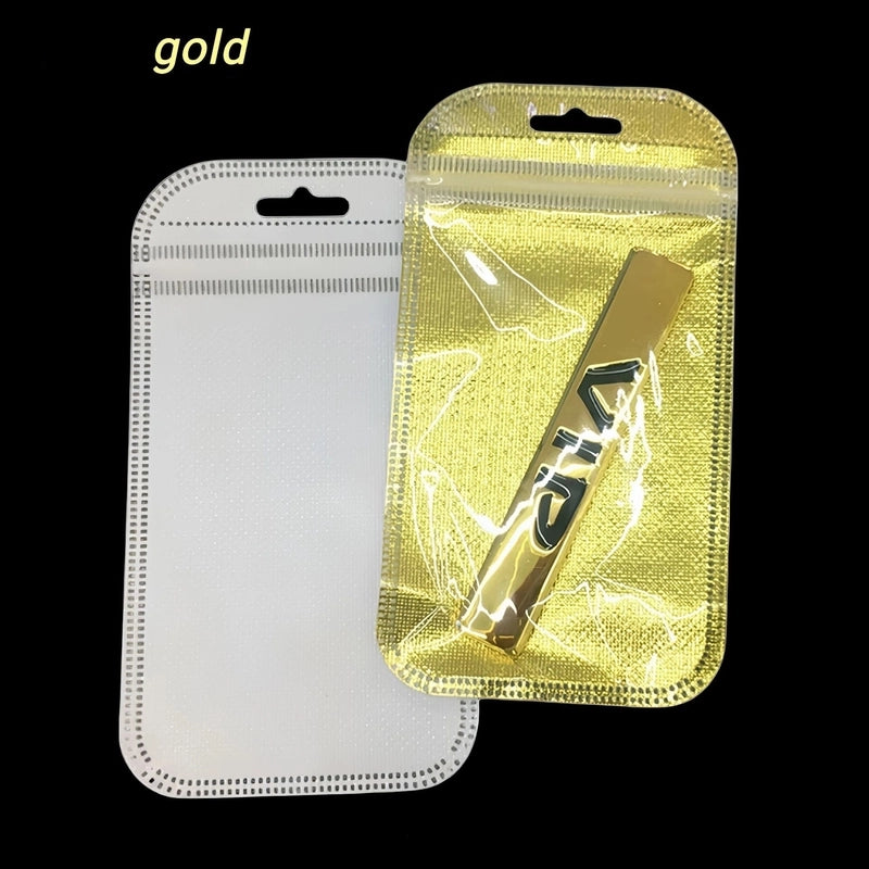 50 PCS/Package Plastic Basic Casual Daily Solid Color Jewelry Packaging Bags