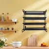 4 Tier Spice Rack Space-Saving Metal Spice Storage Holder for Kitchen Countertop