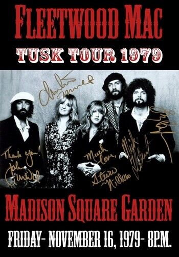 FLEETWOOD MAC - TUSK TOUR SIGNED - Photo Poster painting POSTER INSERT -  POSTAGE!