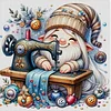 Sewing Gnome-11CT Stamped Cross Stitch 45*45cm/17.72*17.72in tapestrymarket
