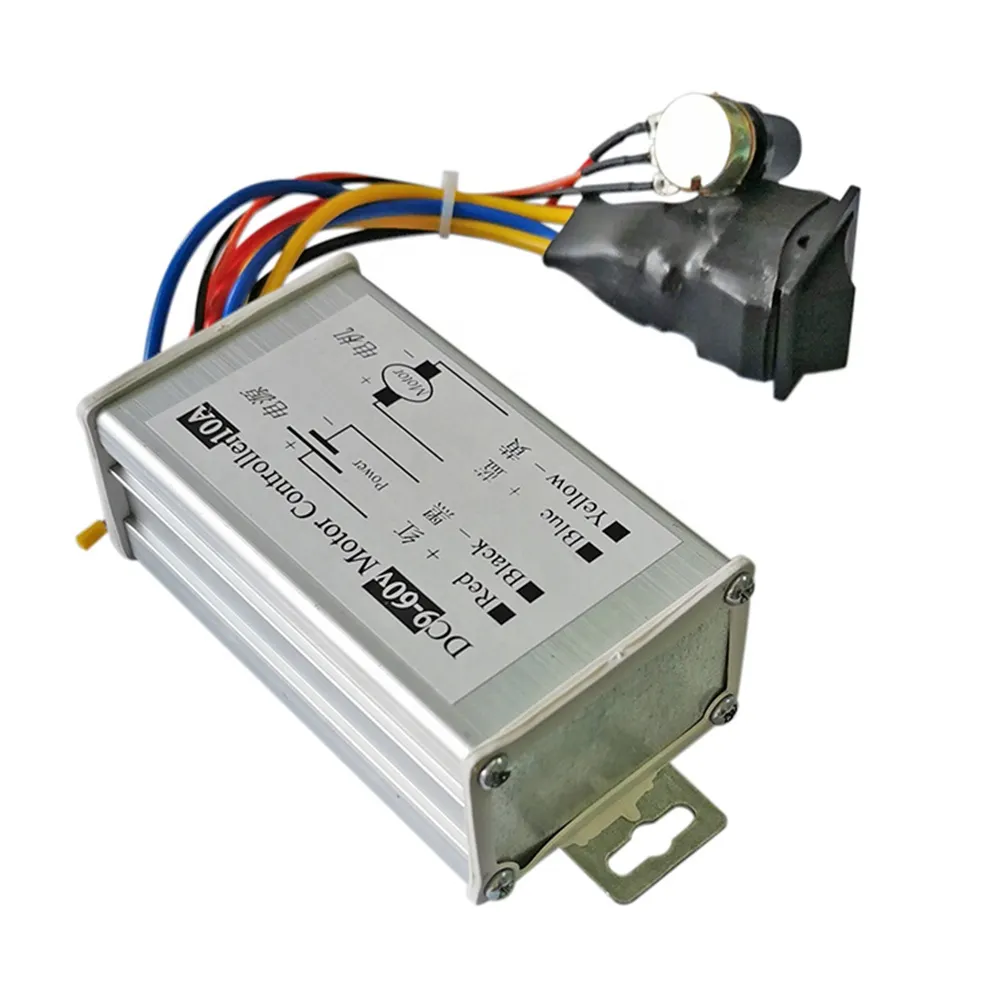 DC9-60V 600W PWM 10A Motor Speed Controller Dimming Temp Regulating Bidirection Forward Reverse Switch Electric Motor