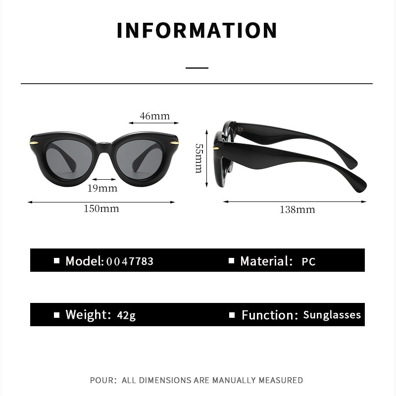 Vacation Commute Solid Color Pc Round Frame Full Frame Women’s Sunglasses