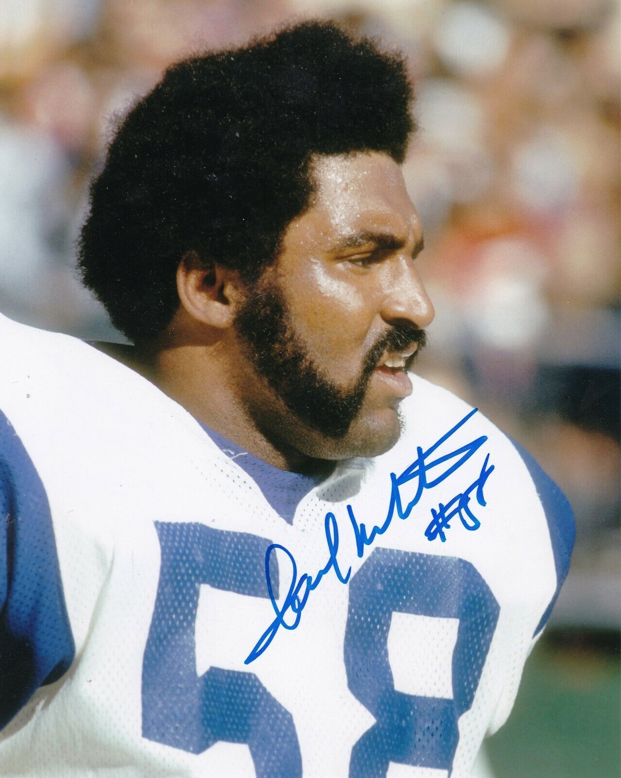 ISIAH ROBERTSON LOS ANGELES RAMS ACTION SIGNED 8x10