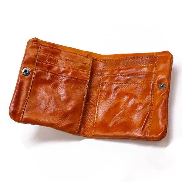 VINTAGE HANDMADE COWHIDE WALLET 88058245M