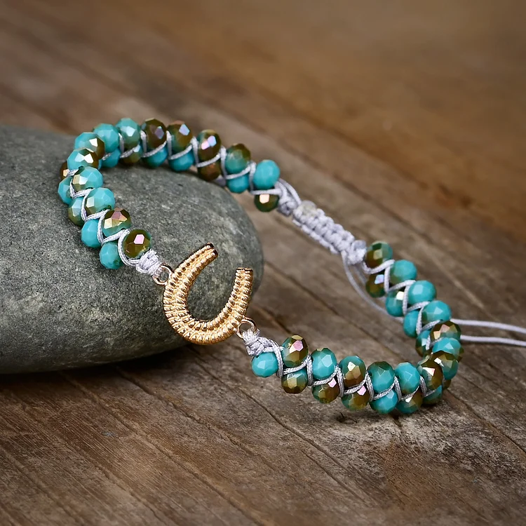 Olivenorma Lucky Horseshoe Turquoise Healing Bracelet