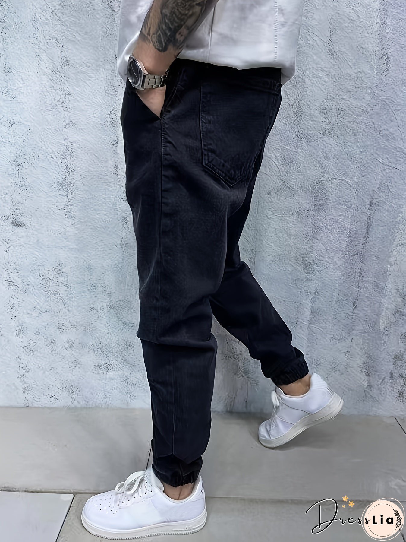 Men's Casual Joggers, Trendy Tapered Jeans