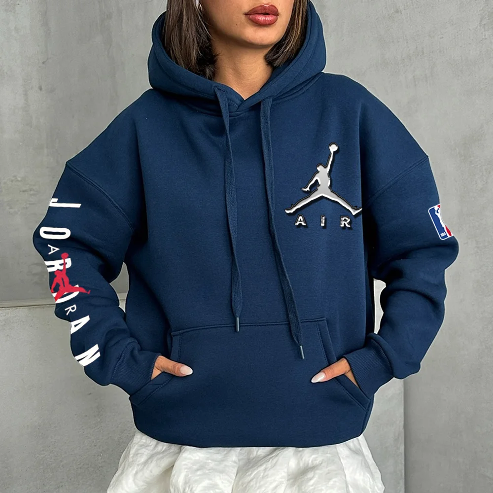 Basketball Print Relaxed Hoodie