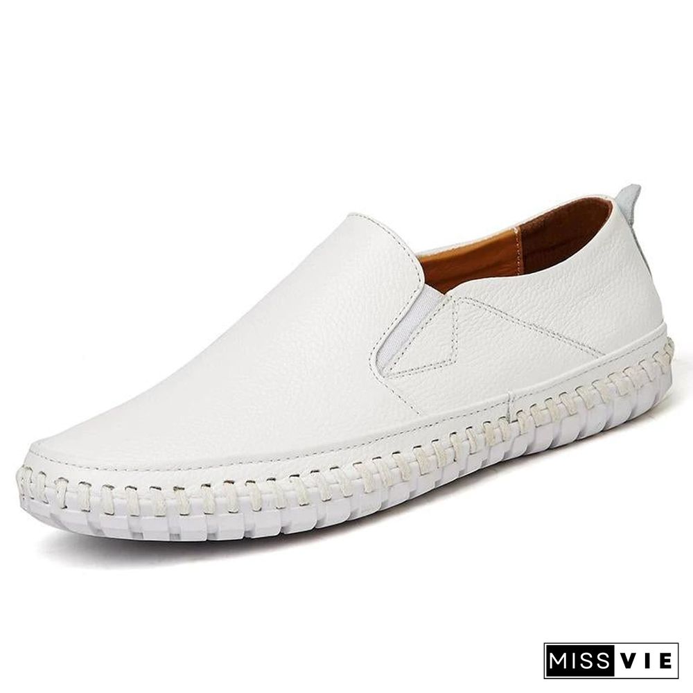 Leather Men Shoes Slip On Shoes Leather Loafers Mens Moccasins Shoes Italian Designer Shoes