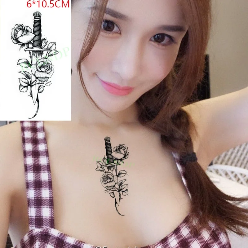 Waterproof Temporary Tattoo Stickers Angel Wings Fake Tatto Flash Tatoo Neck Hand Back Foot Body Art for Girl Women Men Kids
