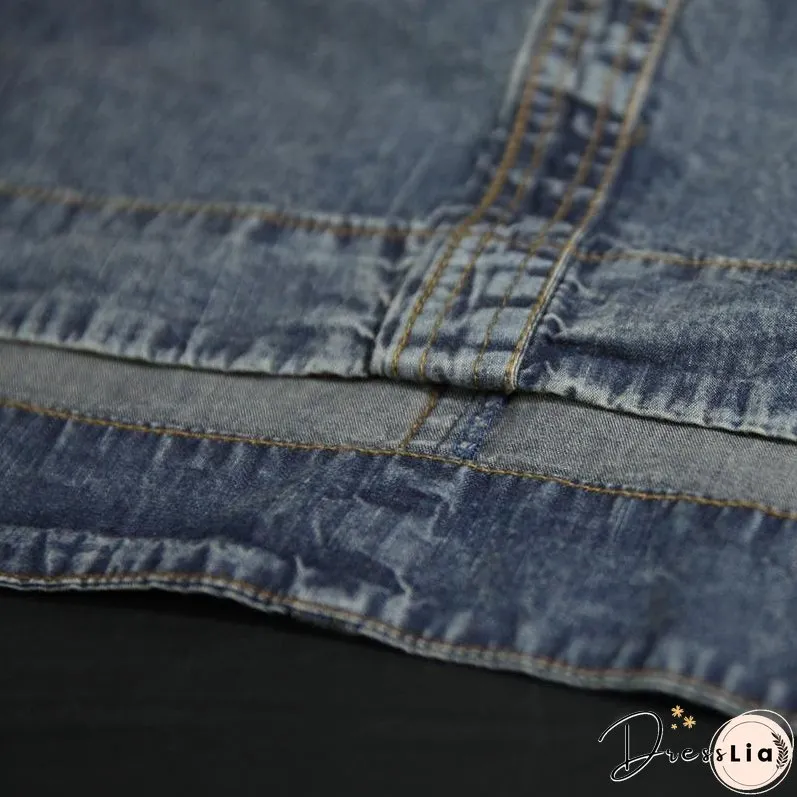 Loose denim sundress plus size causal denim summer dresses shift dress