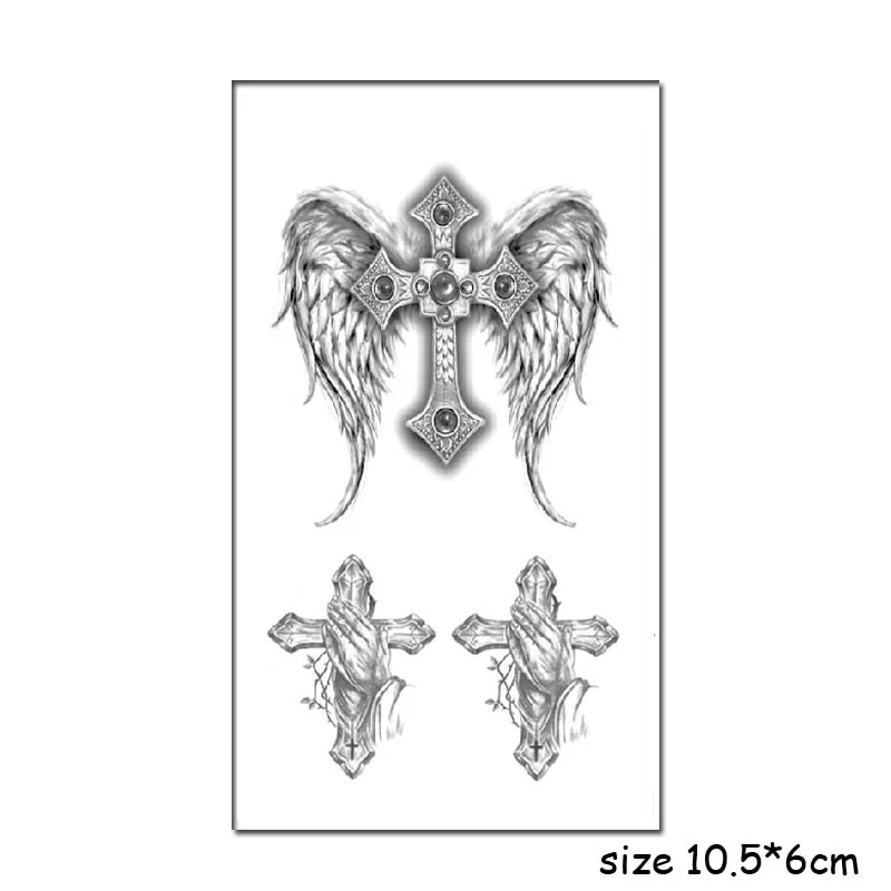 Temporary Tattoo Stickers Sexy Cross English Alphabet Line Fake Tatto Waterproof Tatoo Hand Leg Belly Small Size for Women Men