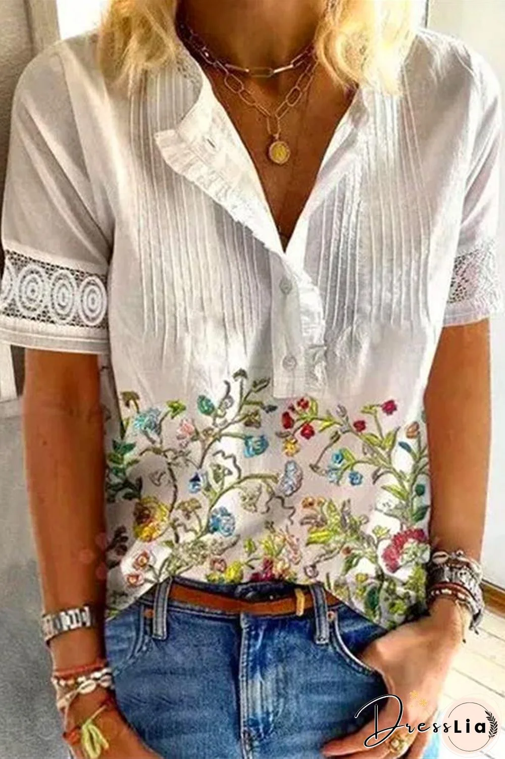 Fashionable Women's Printed Shirt P11763