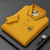 Men's Lapel Business Casual Embroidered Polo Shirt