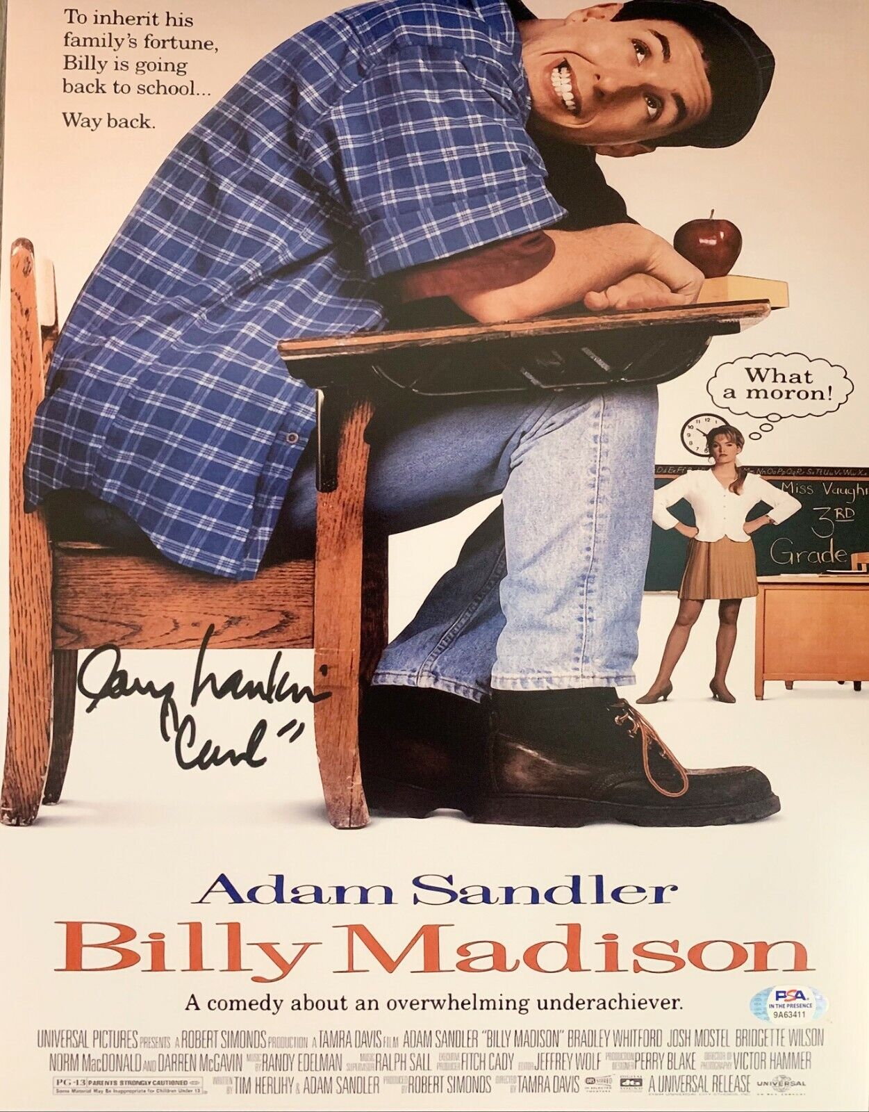 Larry Hankin autographed signed inscribed 11x14 Billy Madison Photo Poster painting PSA COA Carl